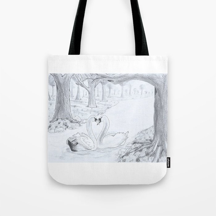 schwäne_tragtasche_society6